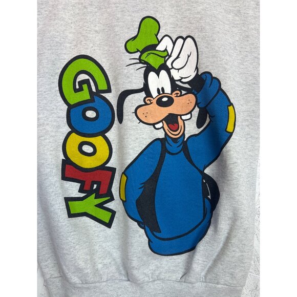 Vintage 90's Disney Originals Unisex M Goofy Sweatshirt Gray Crewneck Pullover - Picture 8 of 9